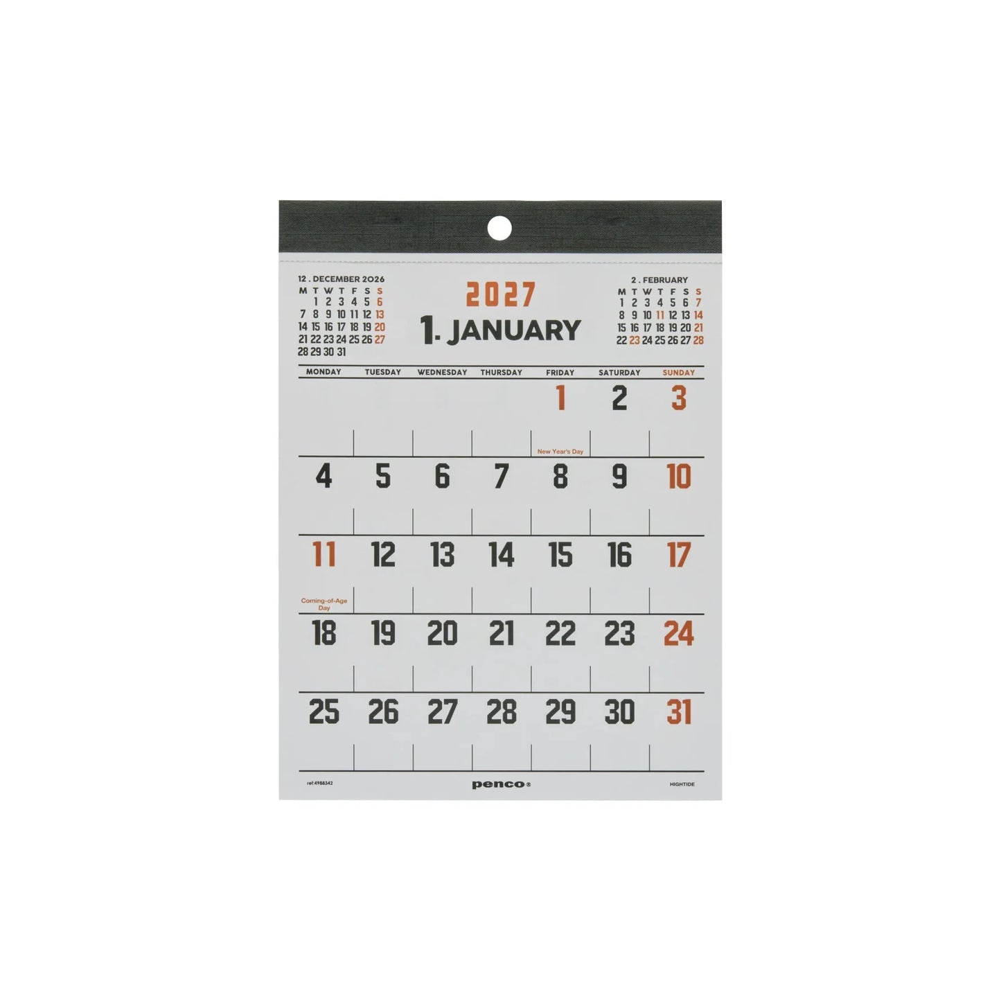 2027 Calendar (Penco) / A4
