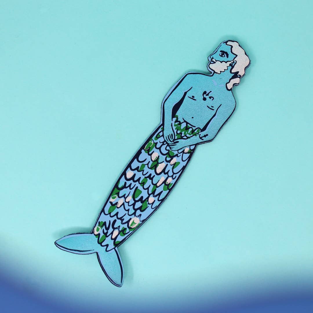 Mer-Man Bookmark: Lilac