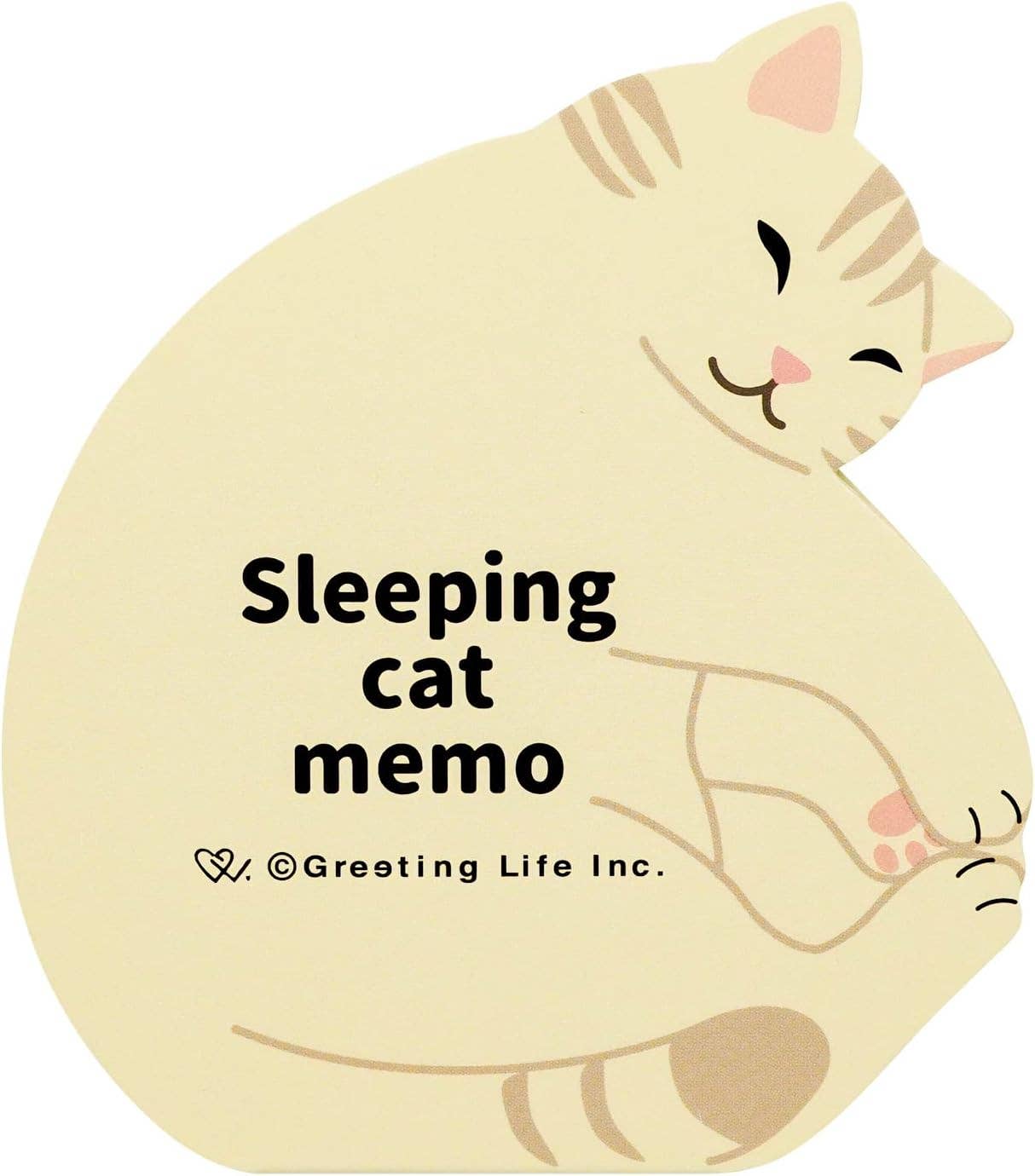 Greeting Life Animal Die-Cut Memo Sleeping Cat ETN-188: 6 pcs