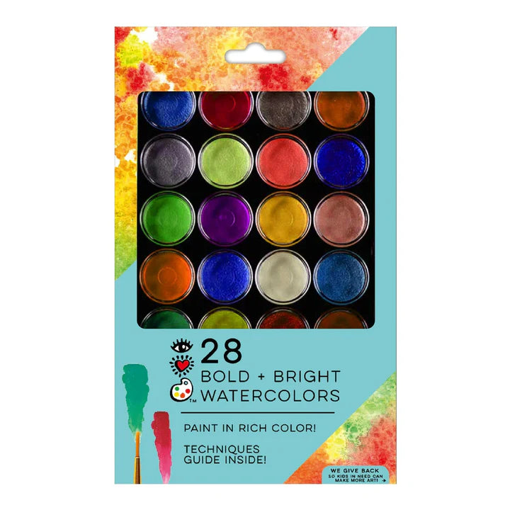 28 Bold + Bright Watercolors