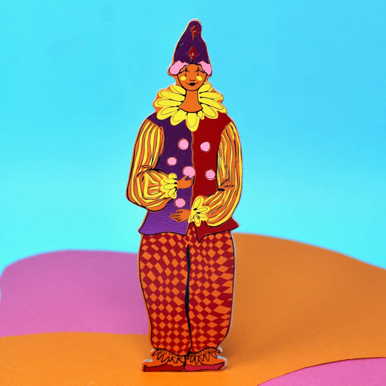 Clown Bookmark: Gold