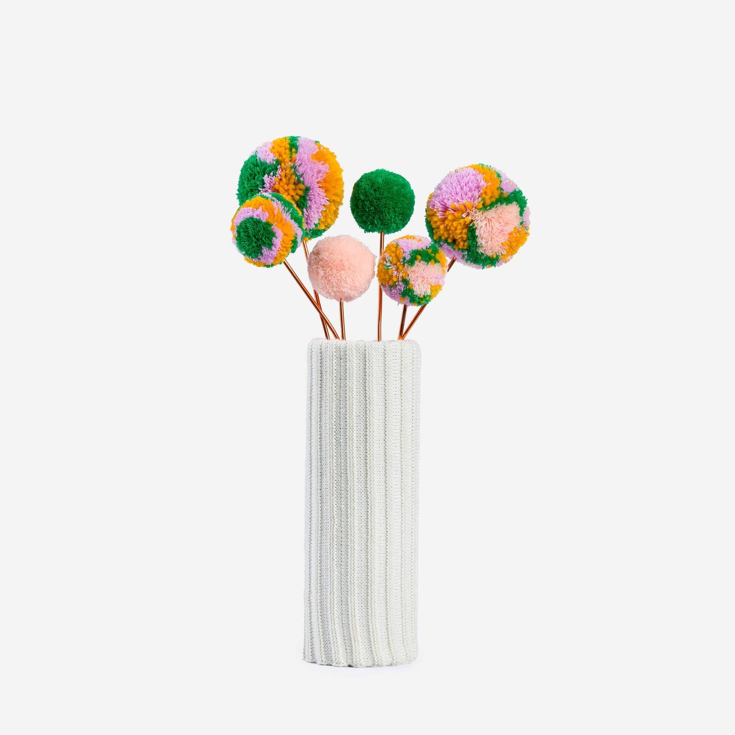 Pom Flower Bouquet: Magenta Lime