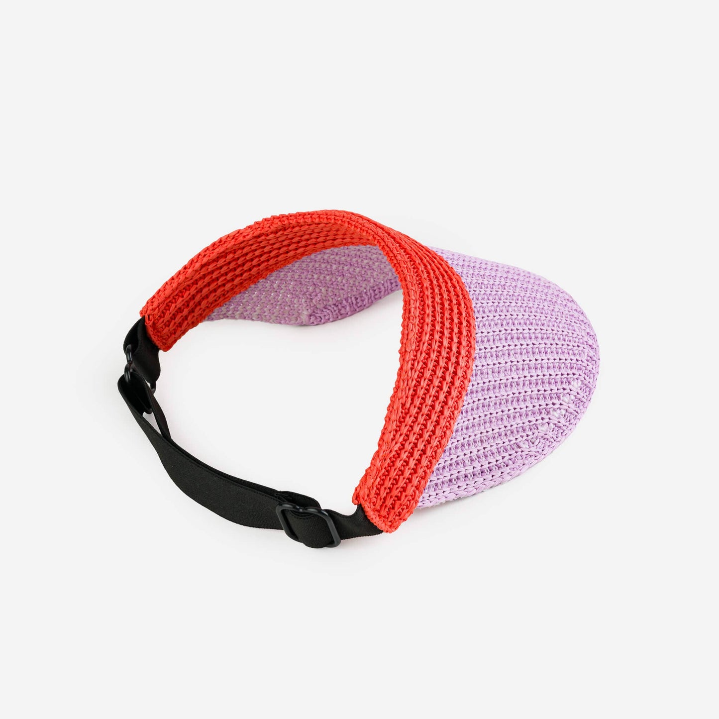 Raffia Visor: Kelly Pink