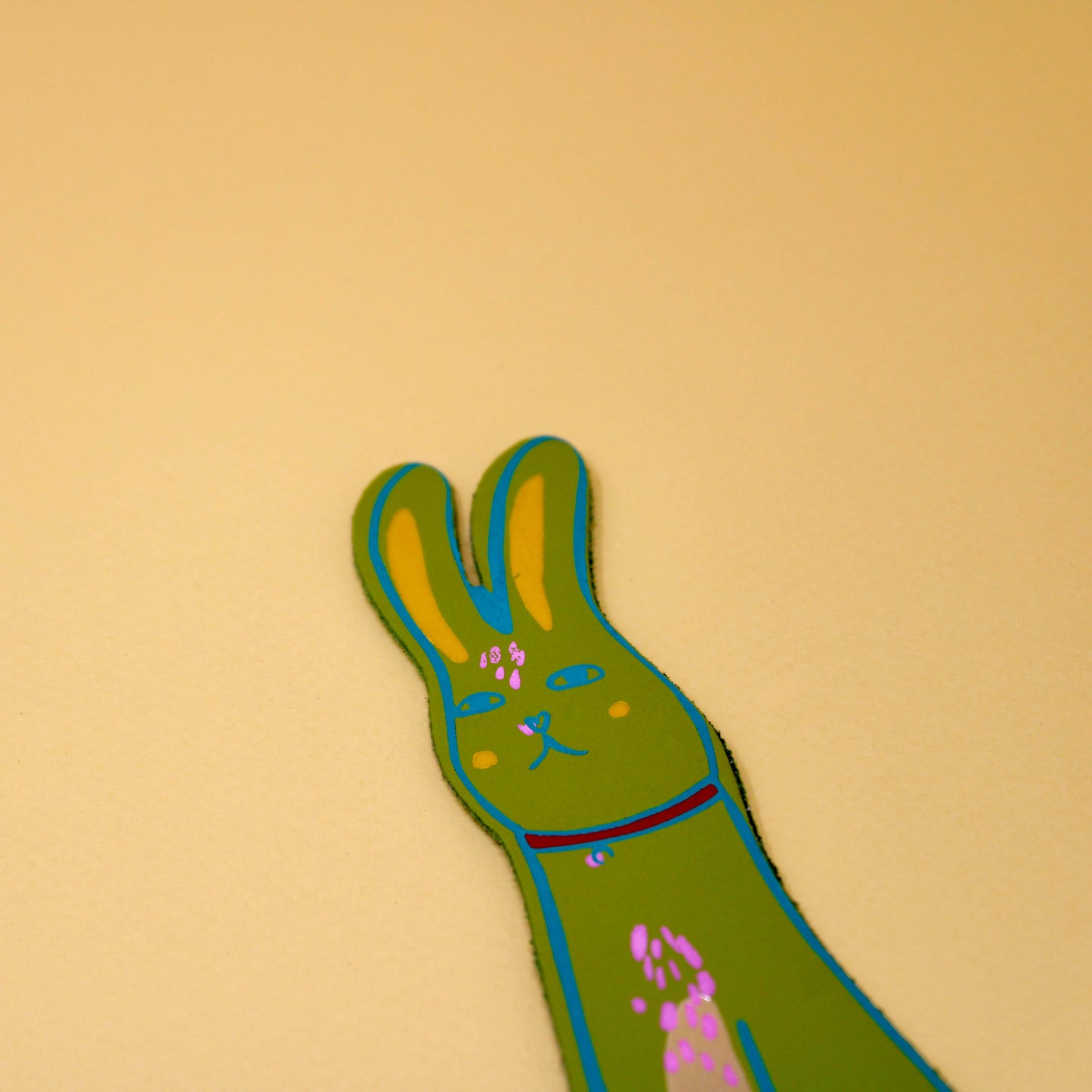Cute Bunny Bookmark: Cream