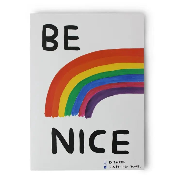 Tea Towel Be Nice x David Shrigley