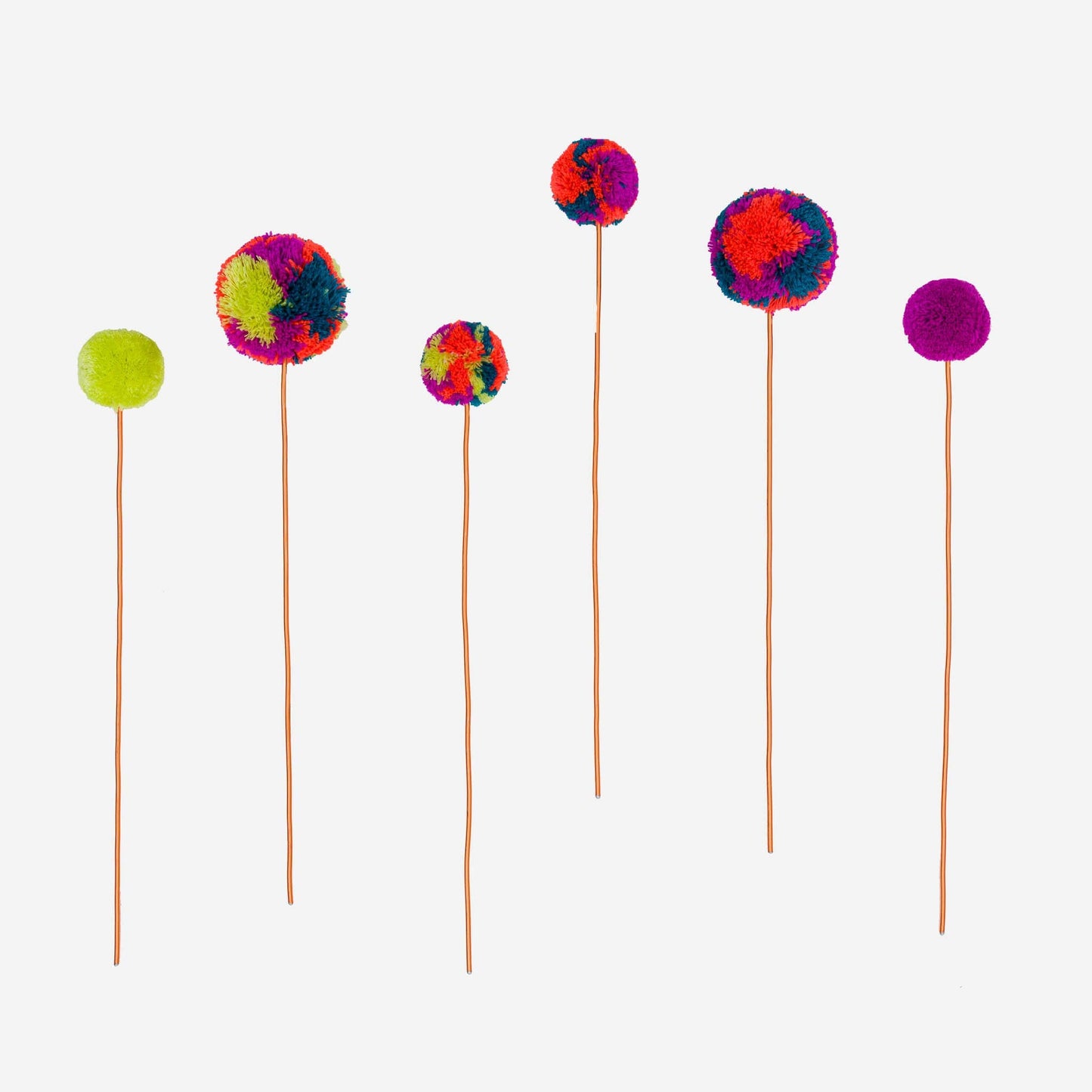 Pom Flower Bouquet: Magenta Lime