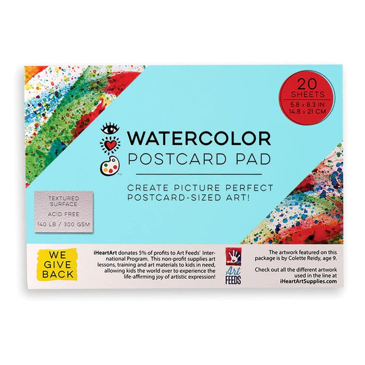Watercolor Postcard Pad 20 sheets