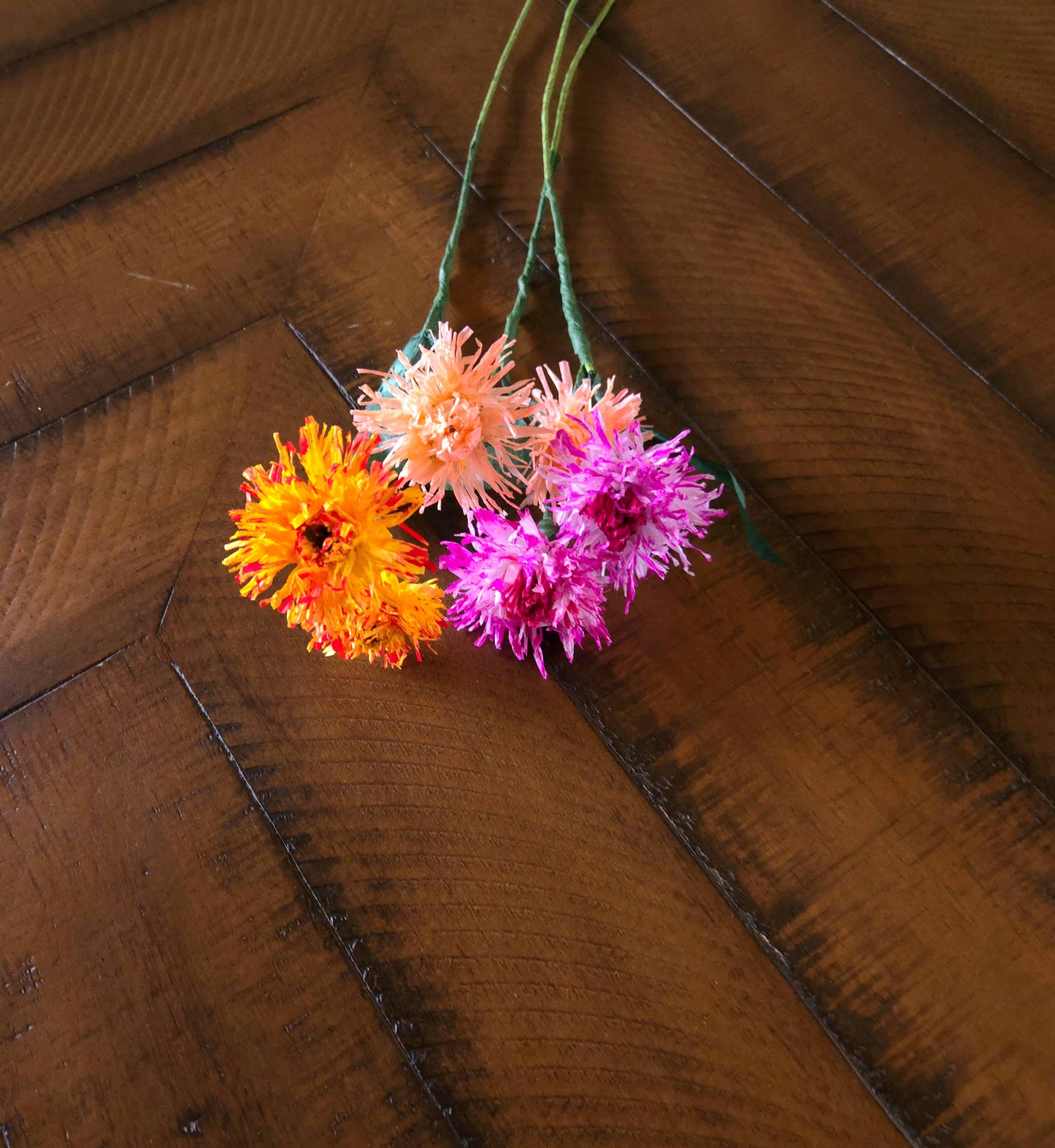 Paper Straw Flowers, Fall florals: Peach
