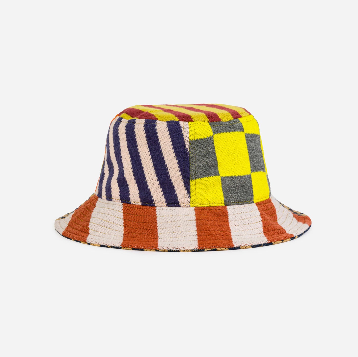 Pattern Patch Bucket Hat: Rainbow