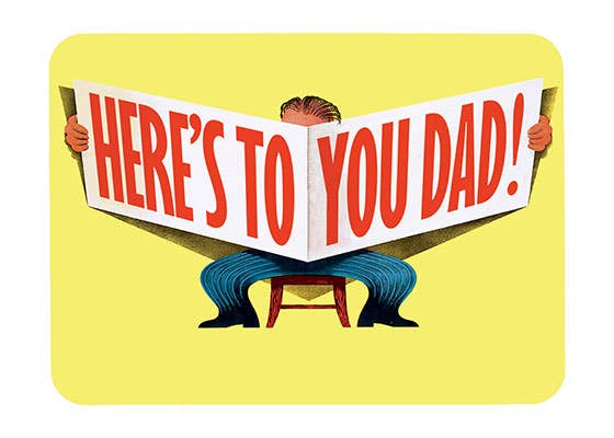 Reading a Giant Newspaper - Father's Day Card