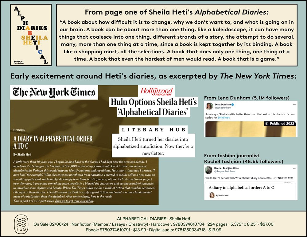 Alphabetical Diaries: Sheila Heti