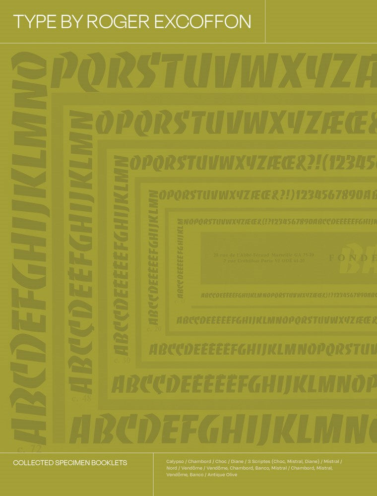 Type by Roger Excoffon : Collected Specimen Booklets