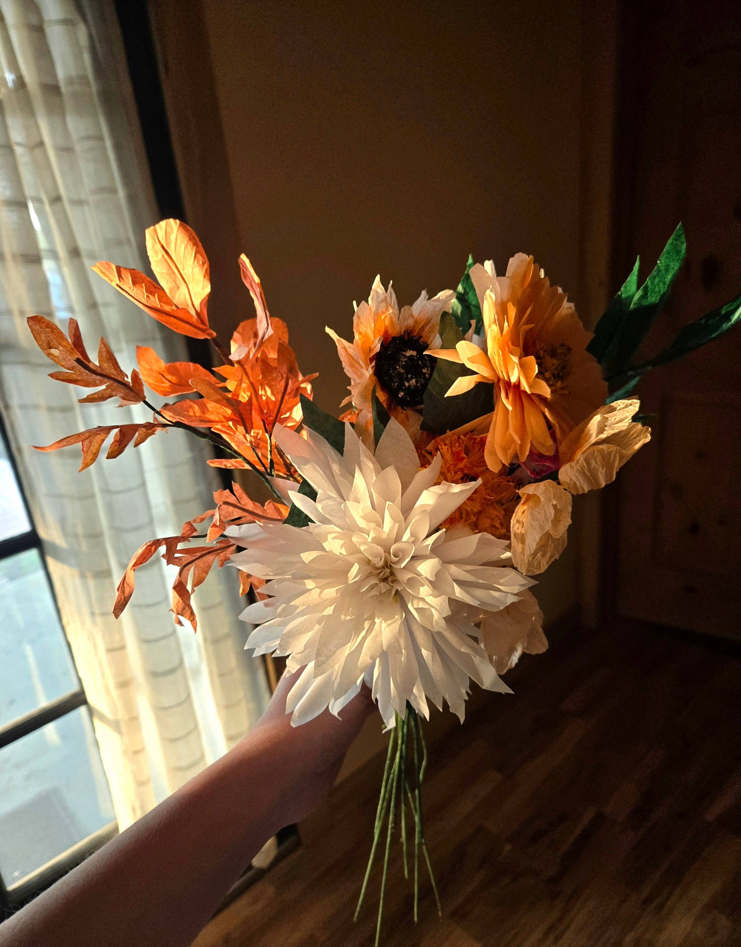 White Paper Dahlia Flower