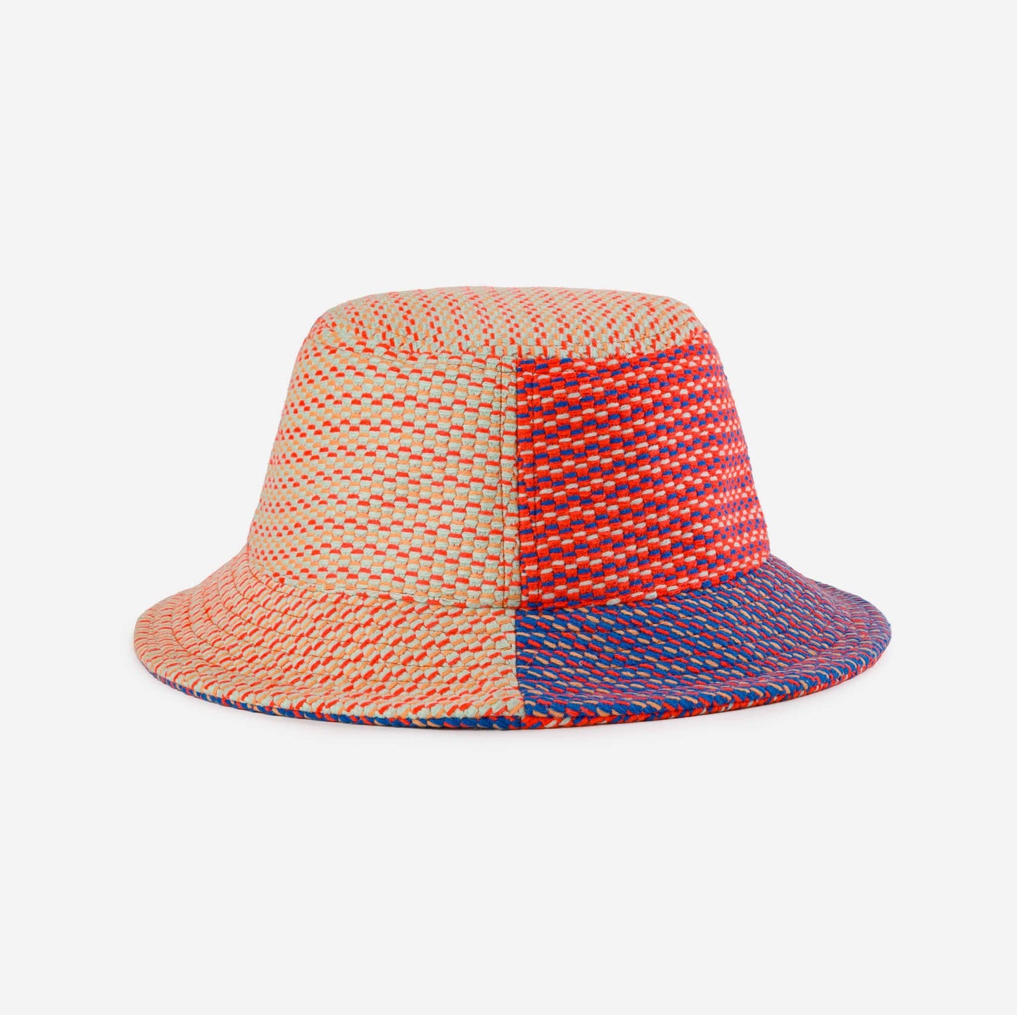 Dashes Knit Bucket Hat: Poppy Cobalt