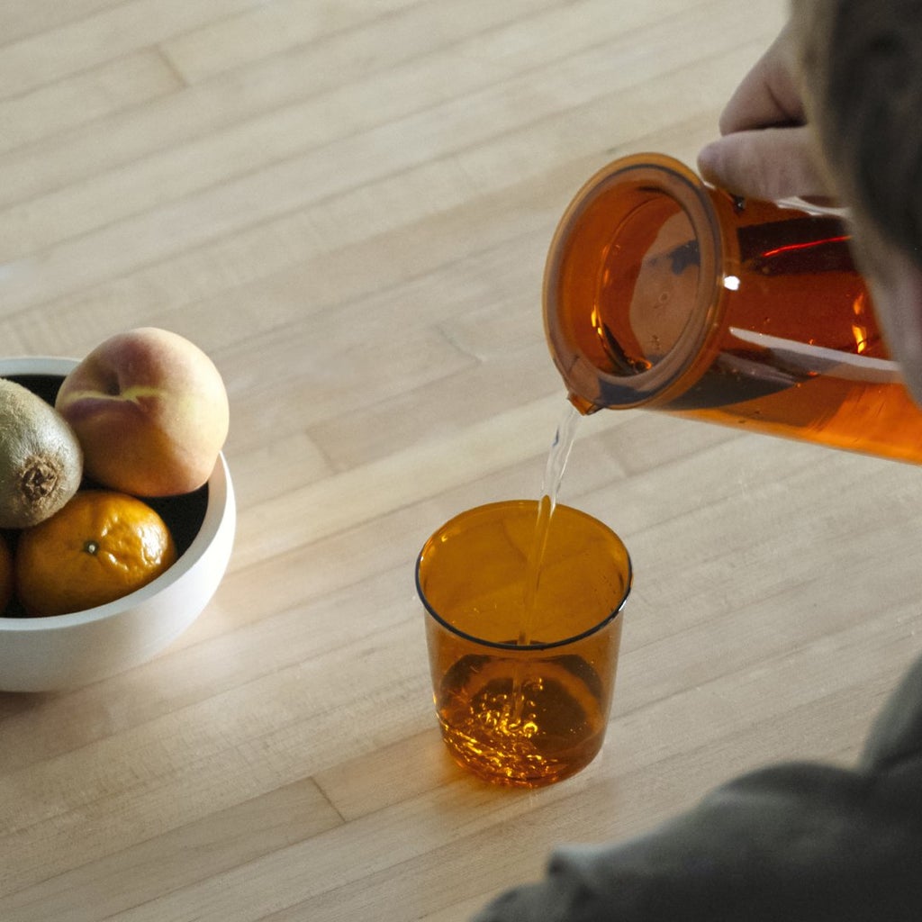 CAST AMBER glass, Kinto