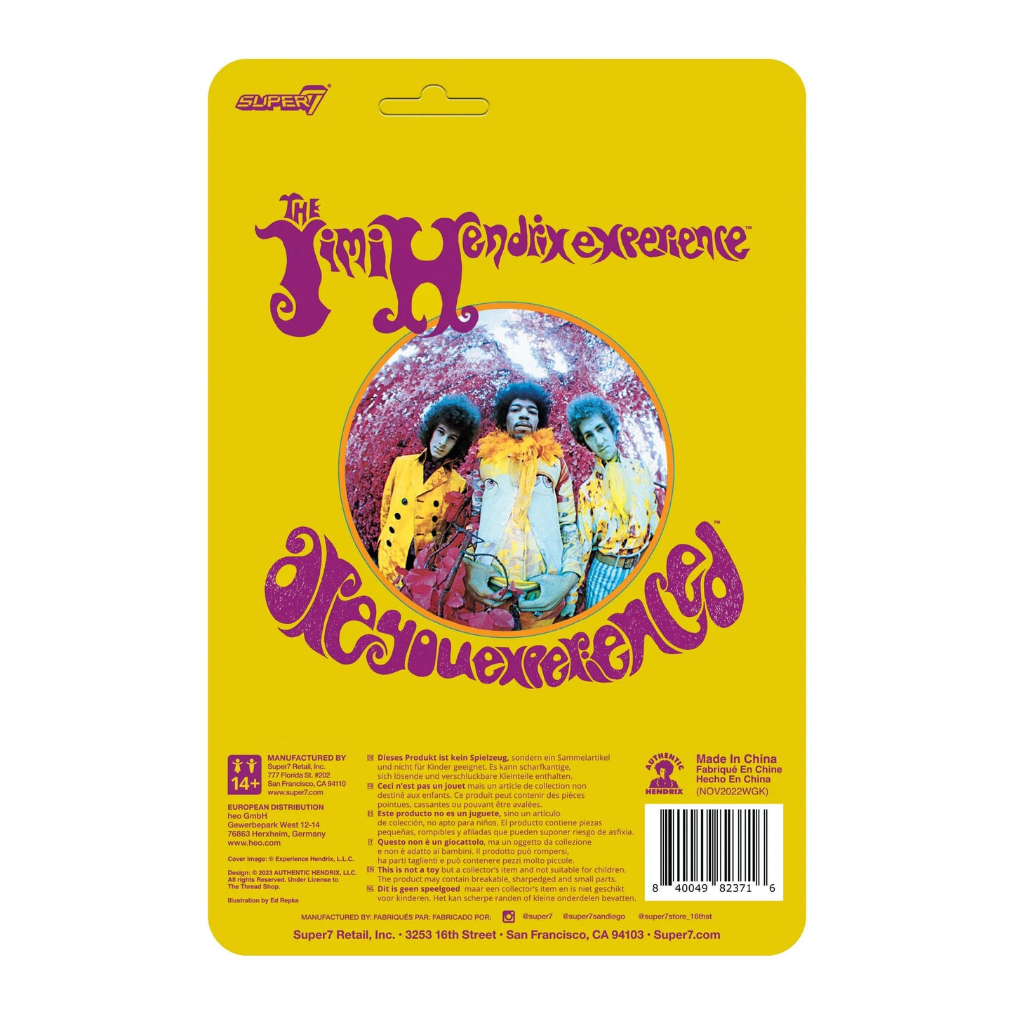 Super7 Jimi Hendrix ReAction Figure Jimi Hendrix (Are You Experienced)