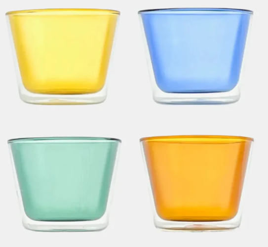Glass Set 4 Rocks Color