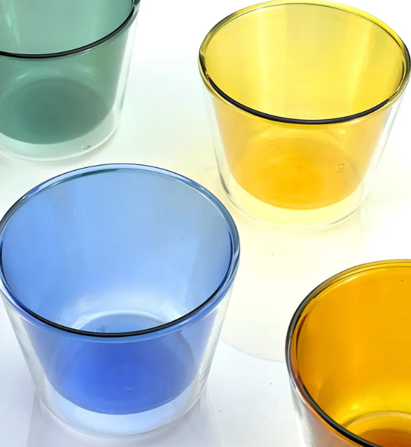 Glass Set 4 Rocks Color