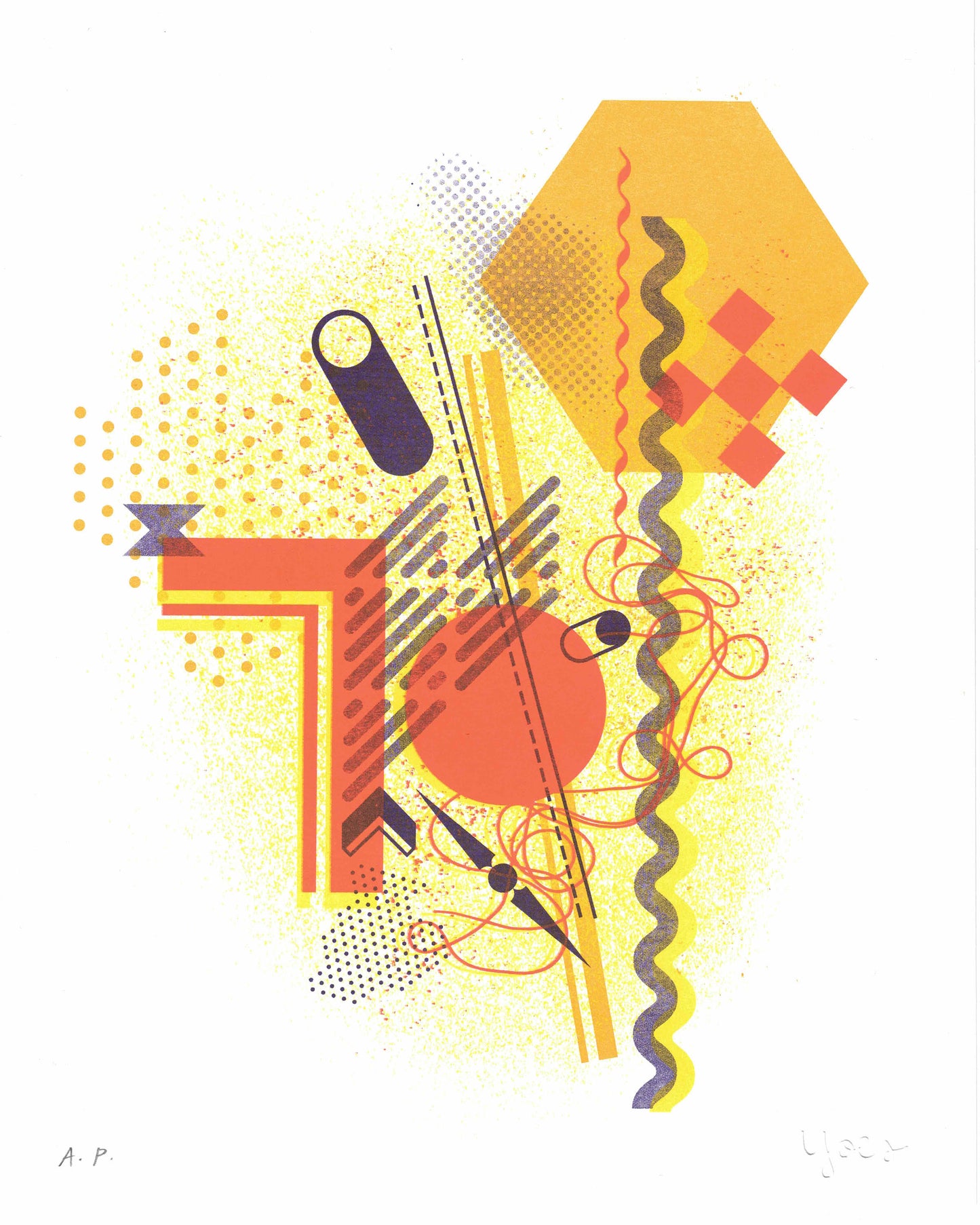 Short Wave 01-06 Risograph Prints by Amy Yoes