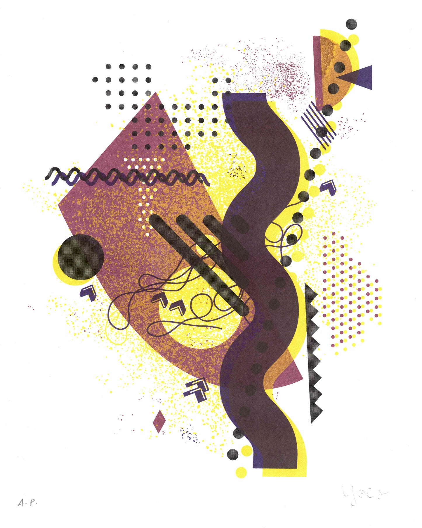 Short Wave 01-06 Risograph Prints by Amy Yoes