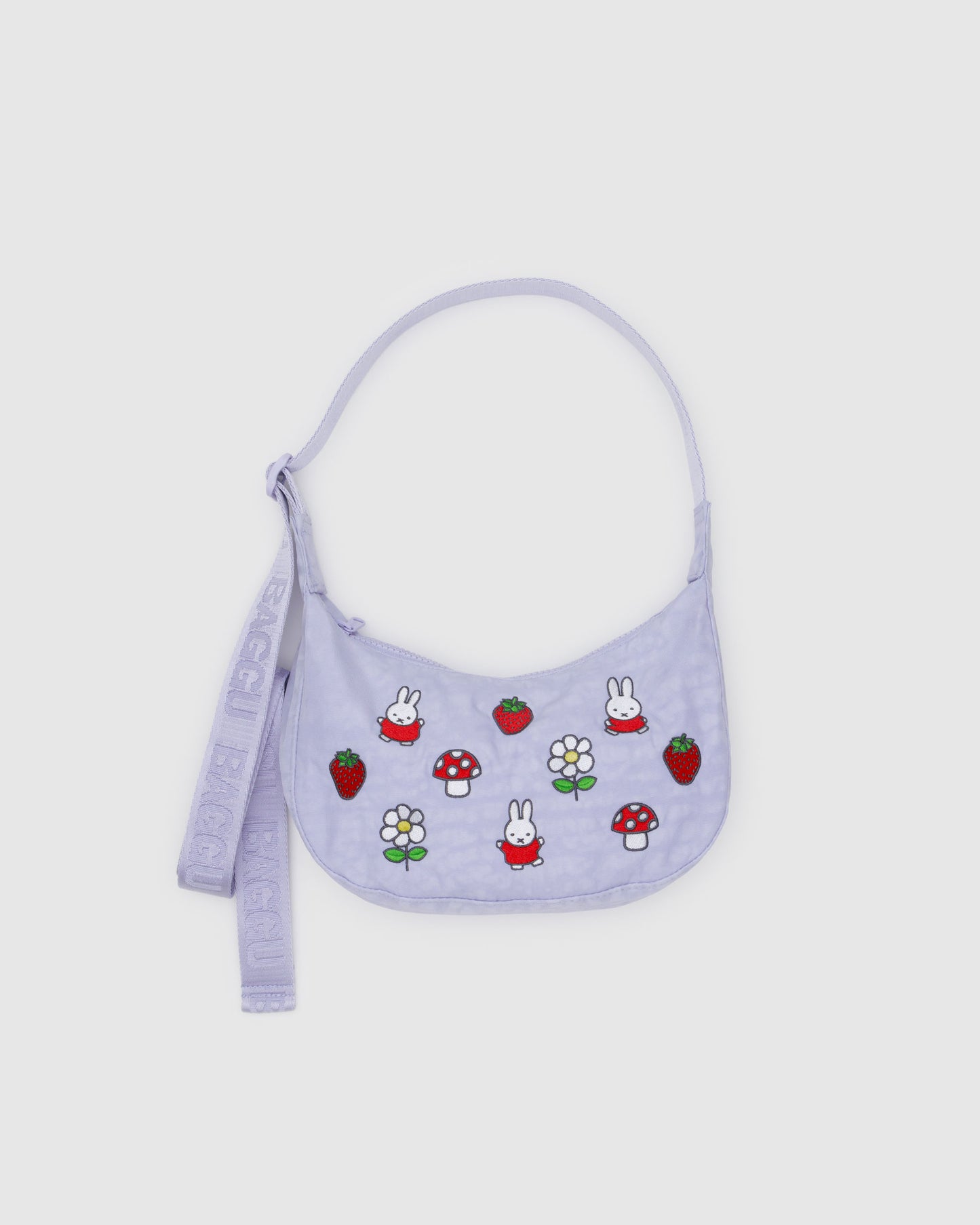 Baggu Small Nylon Crescent Bag - Embroidered Miffy