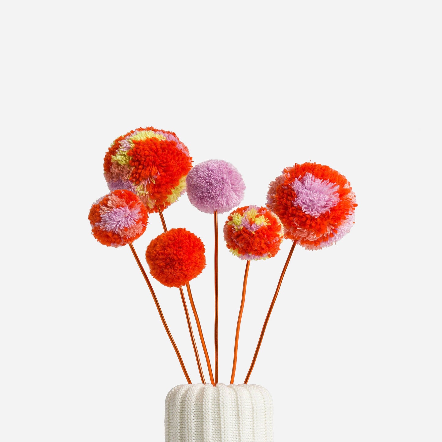 Pom Flower Bouquet: Magenta Lime