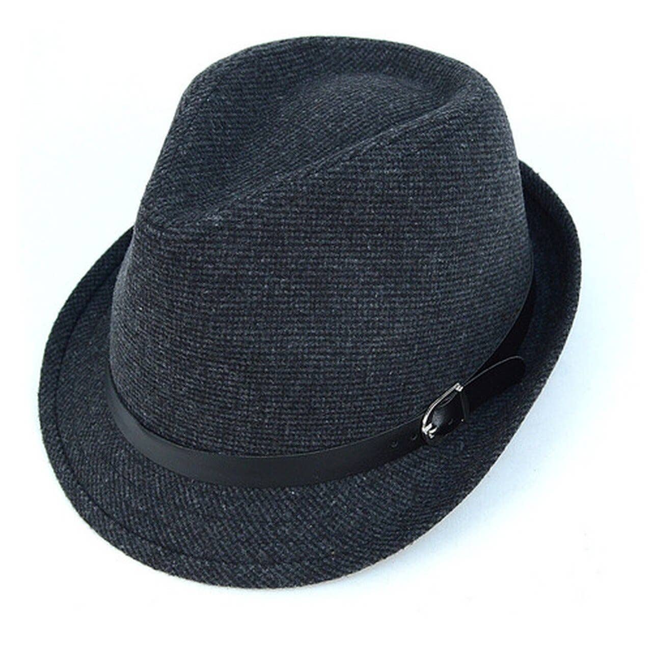 Fall/Winter Poly/Cotton Westend Trilby Fedora Hats: Grey / S/M