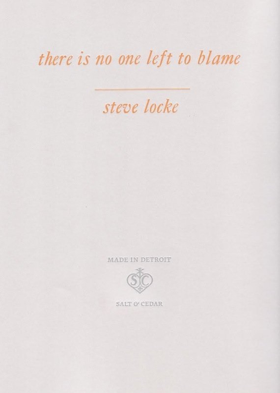 Steve Locke: there is no one left to blame (2014)