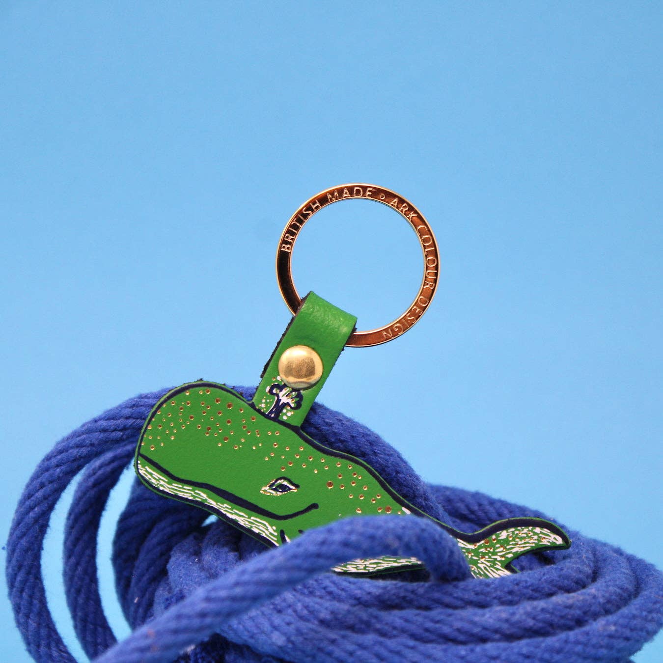Humpback Whale Key Fob: Cornflower
