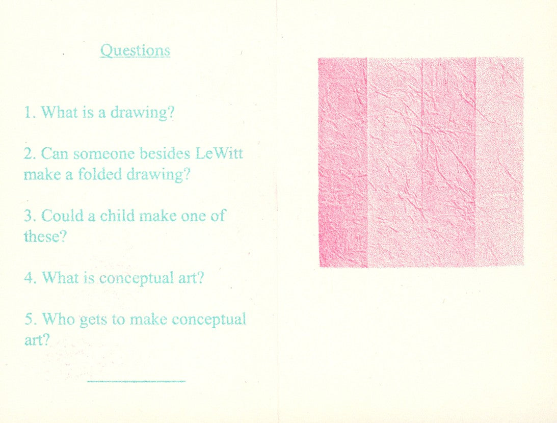 Sol Lewitt and the Folded Drawings by Adelaide Blair