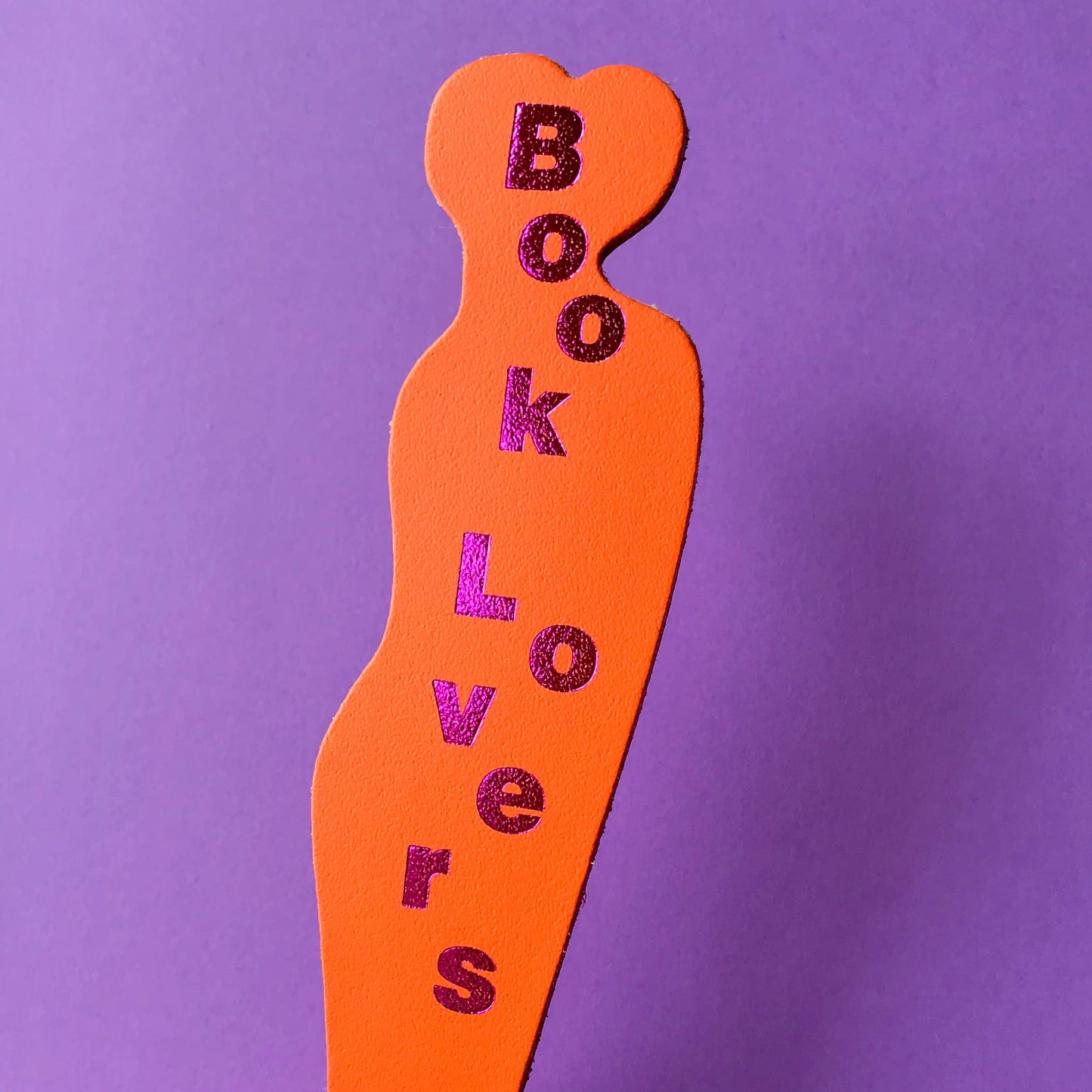 Book Lover Bookmark: Cream/Orange