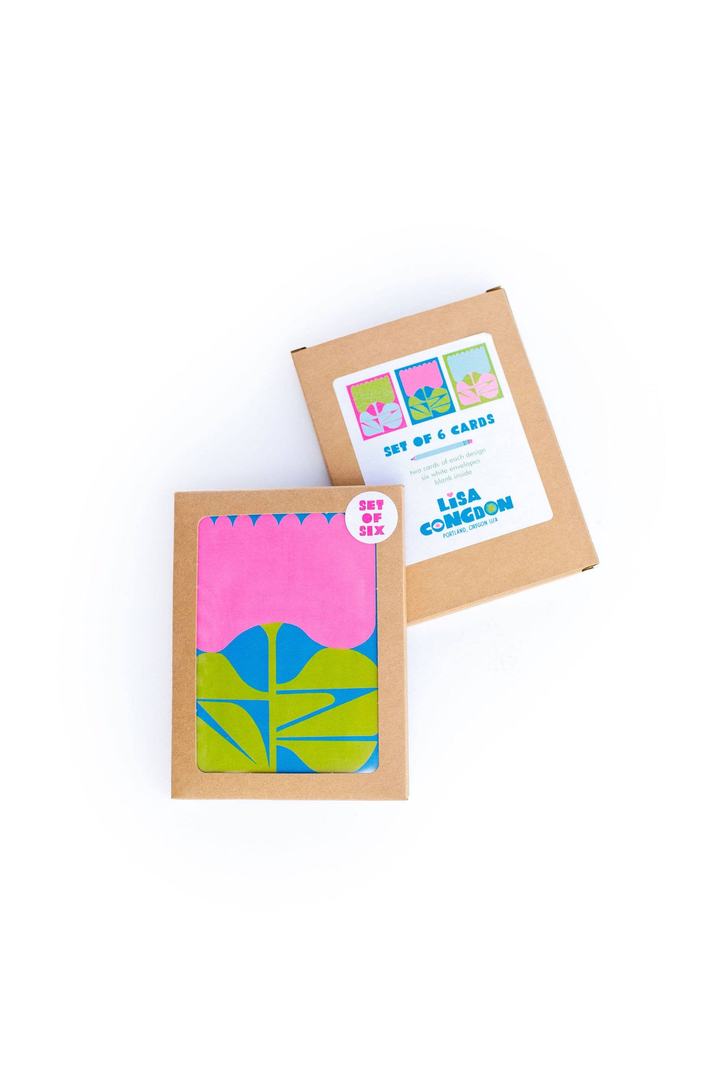 Three Tulips Greeting Card Box set of 6