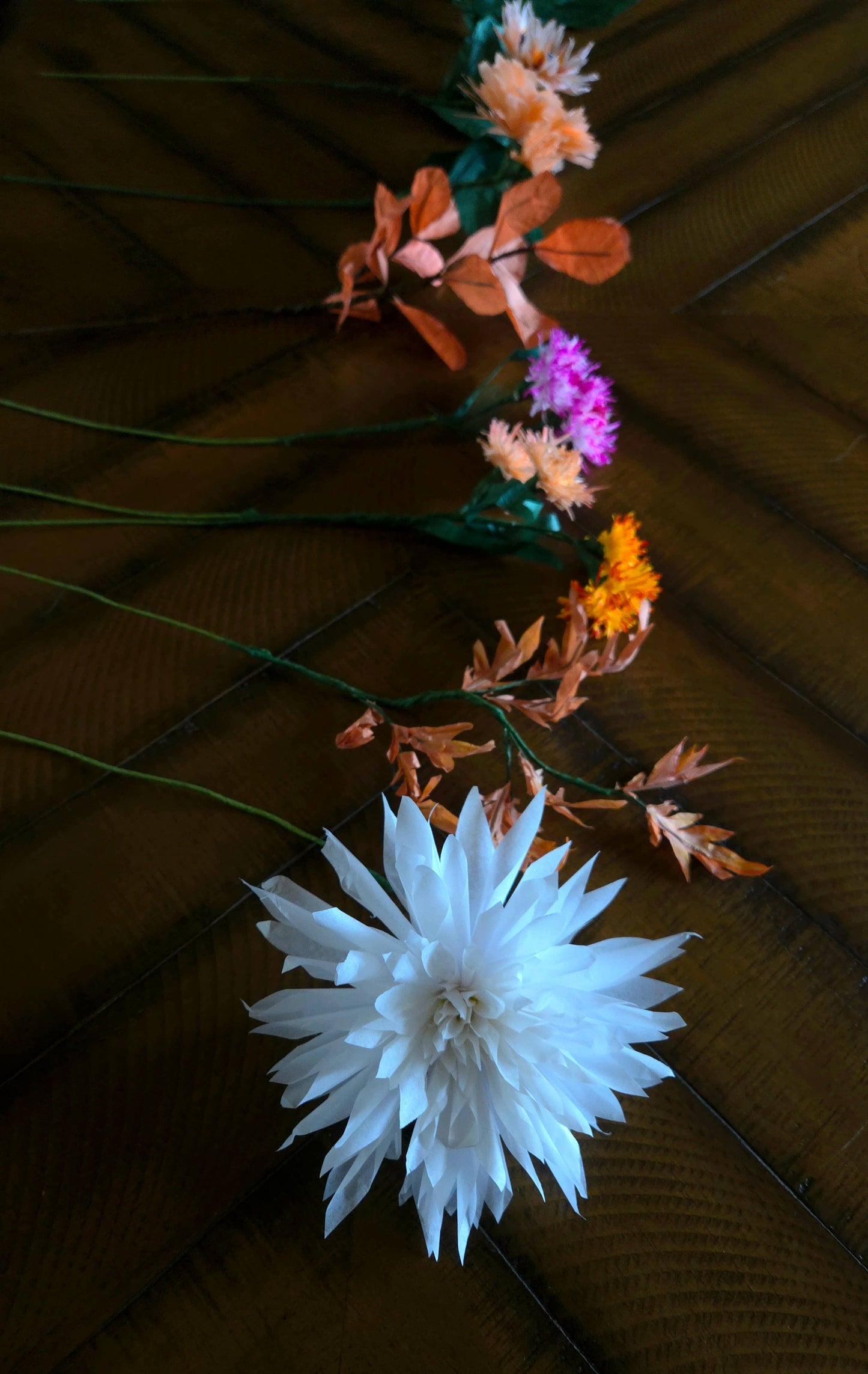 White Paper Dahlia Flower
