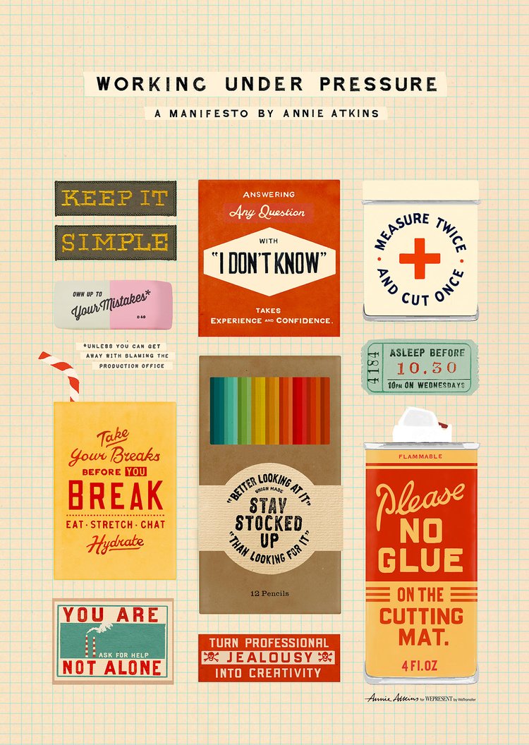 Print Manifesto for Working Under Pressure Annie Atkins