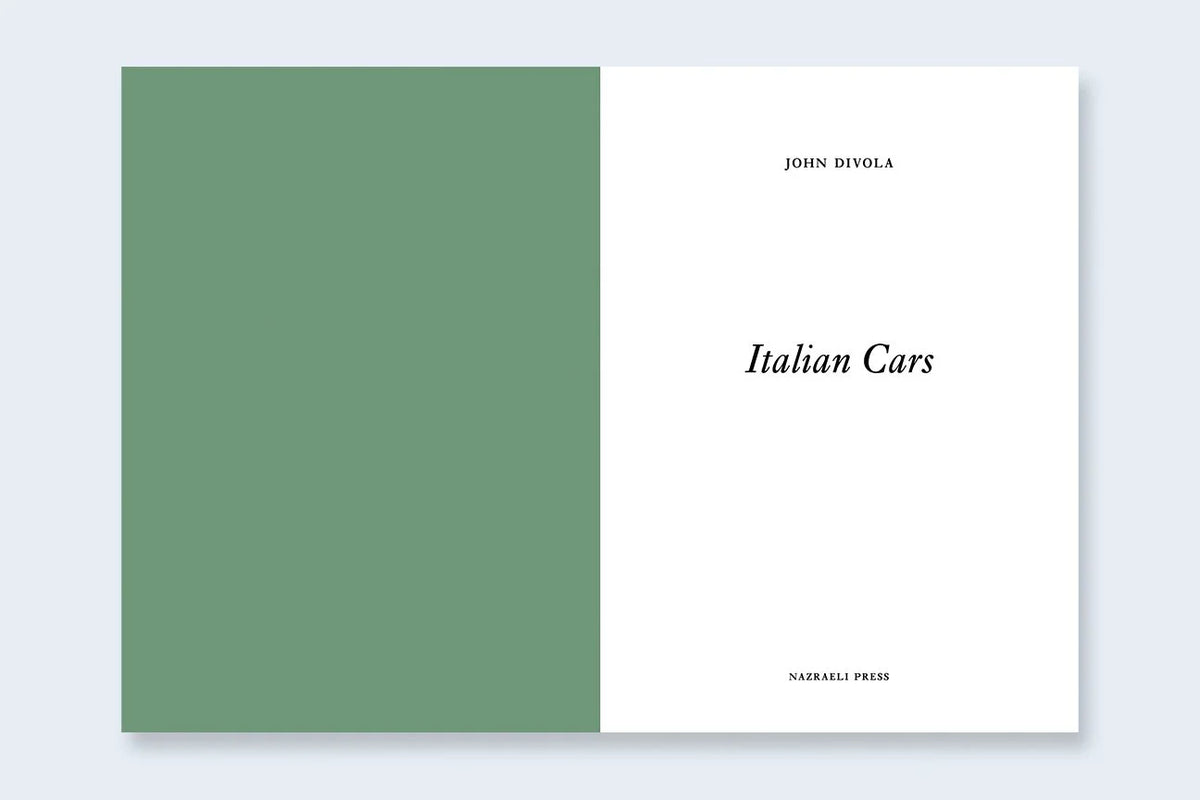 JOHN DIVOLA | One Picture Book Two #48 : Italian Cars