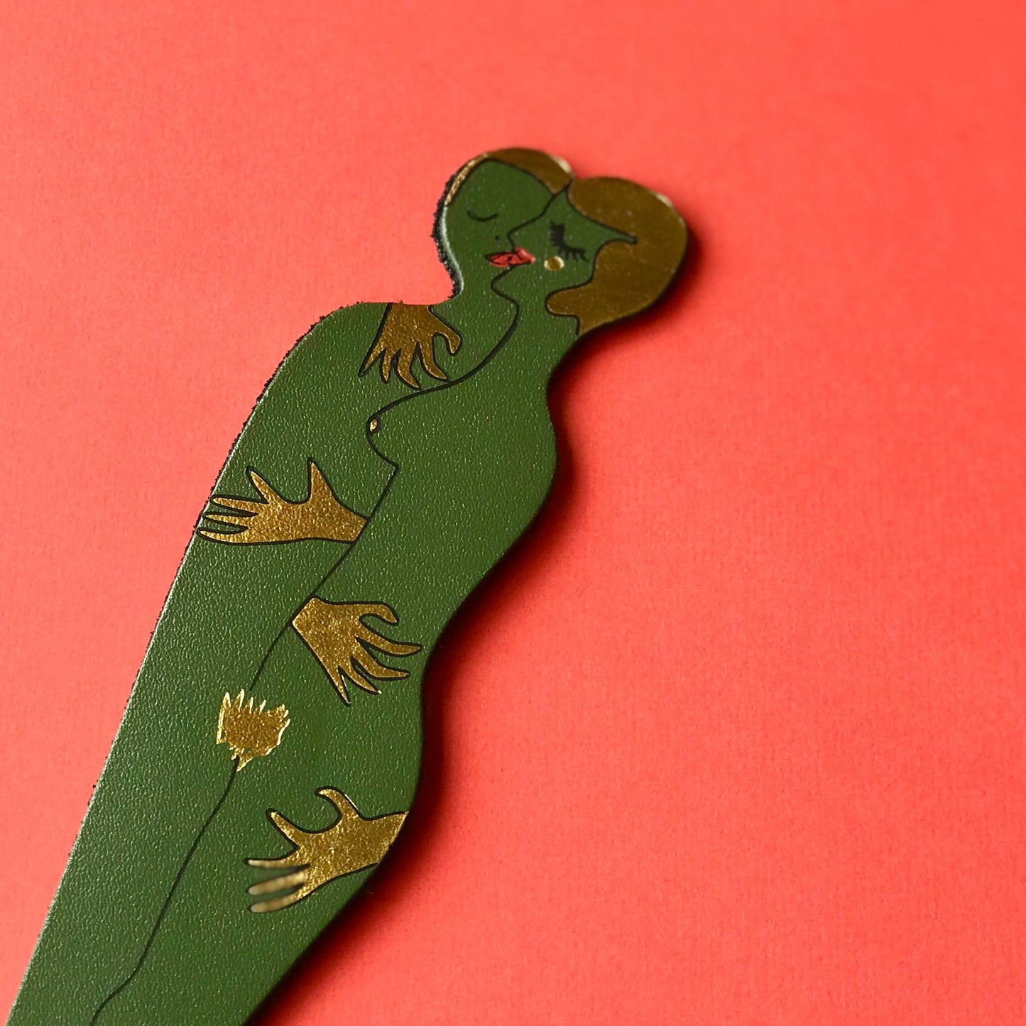 Book Lover Bookmark: Cream/Orange