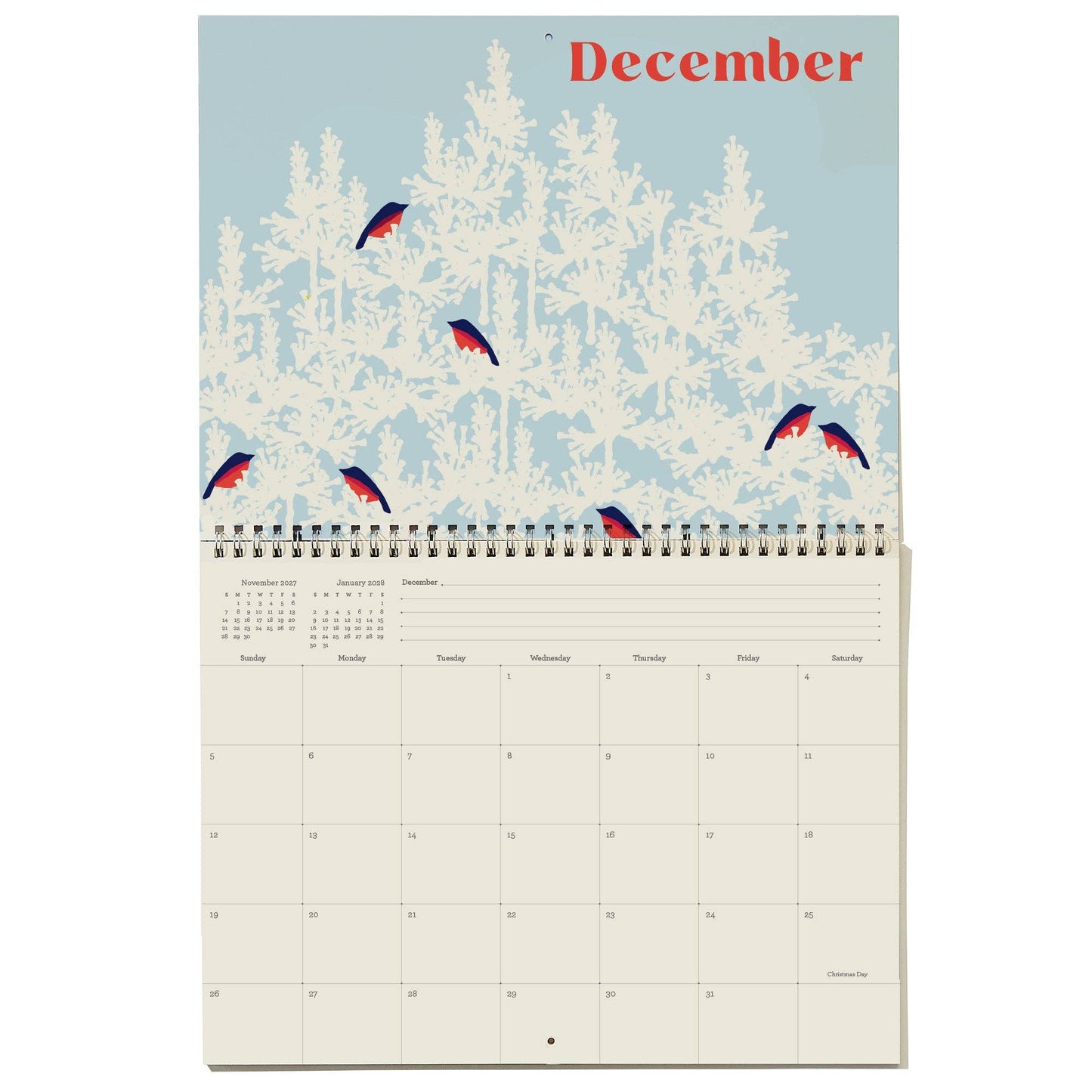 2027 Write-On Calendar | Grid style monthly calendar
