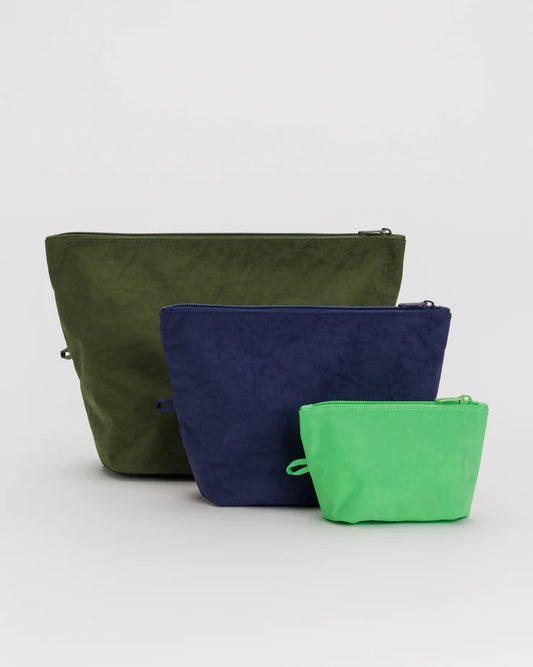 Baggu Go Pouch Set of 3 (solid)