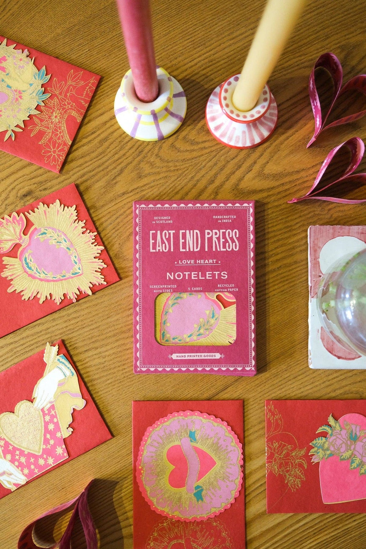 LOVE HEART NOTECARD SET