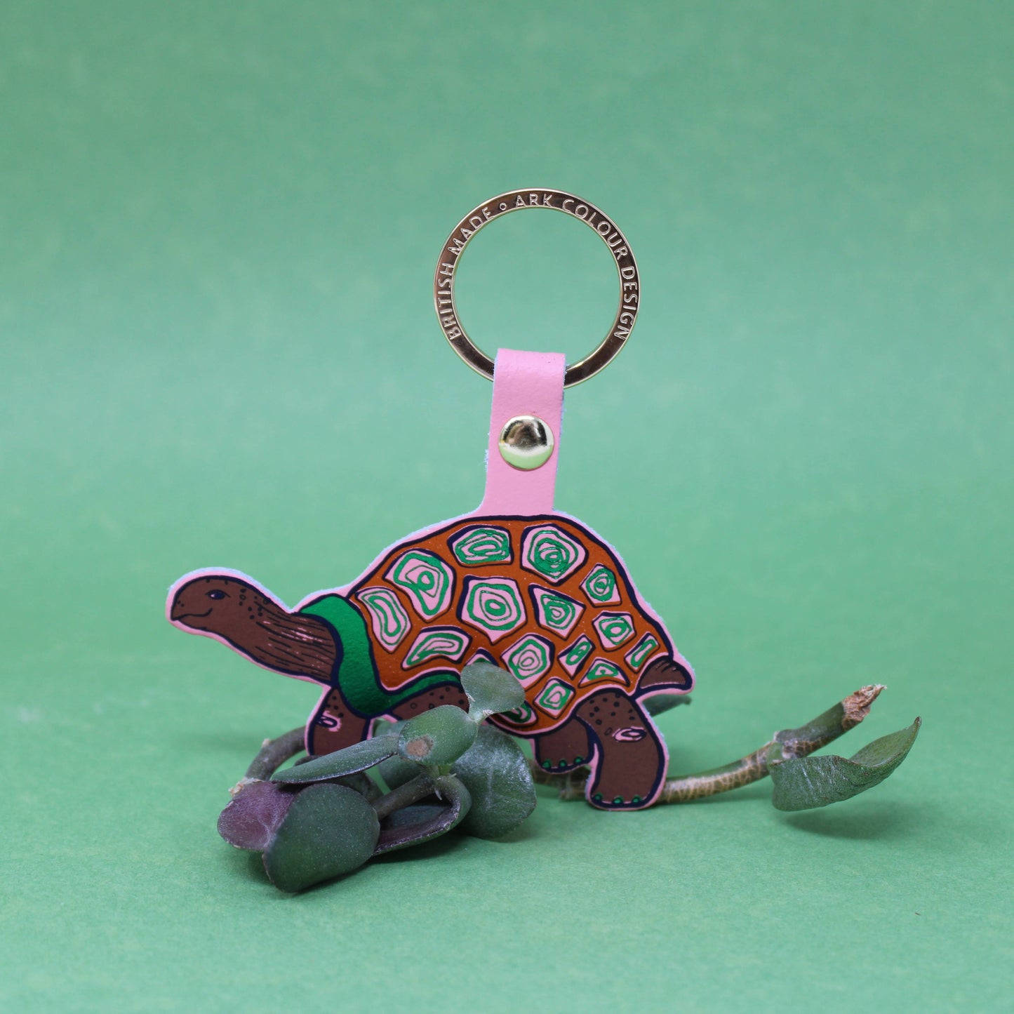 'Easy Going' Tortoise Key Fob: Cream turtle