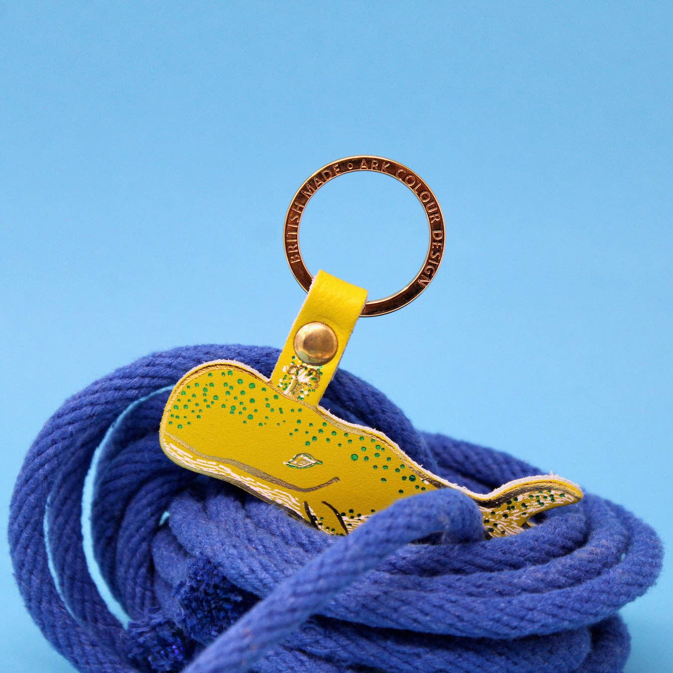 Humpback Whale Key Fob: Cornflower