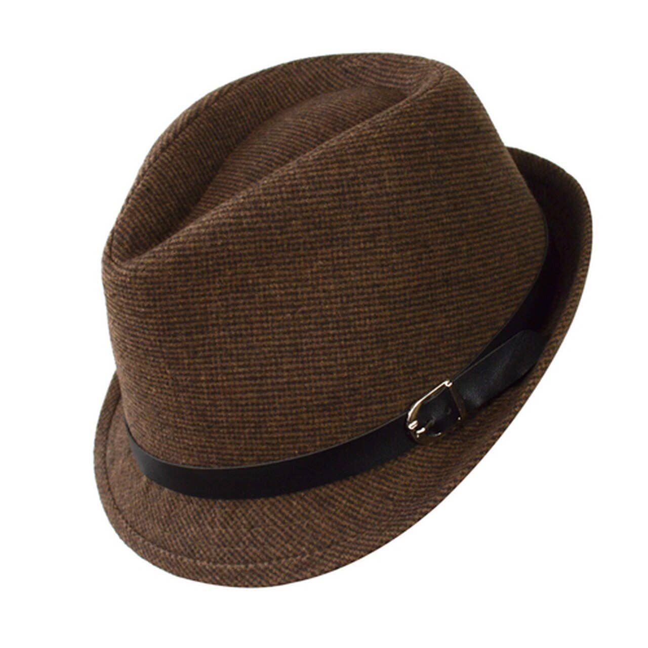 Fall/Winter Poly/Cotton Westend Trilby Fedora Hats: Grey / S/M