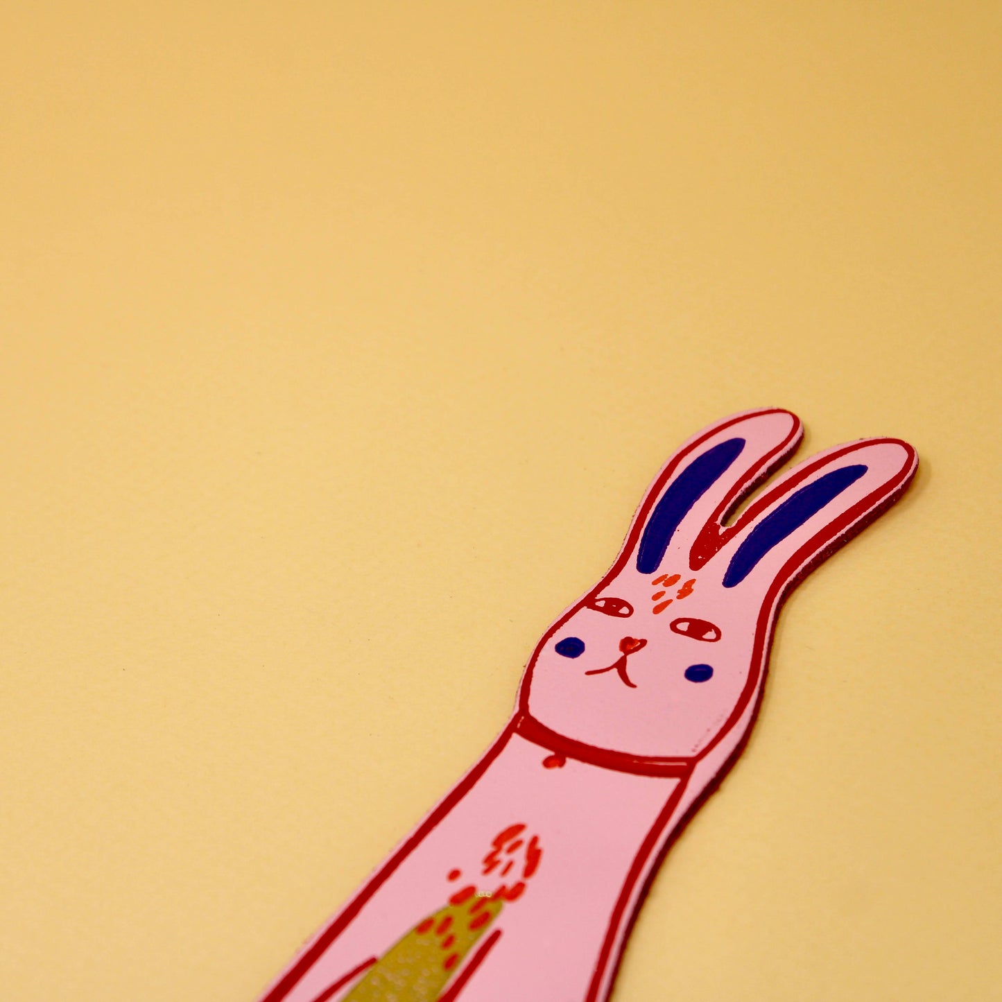 Cute Bunny Bookmark: Cream