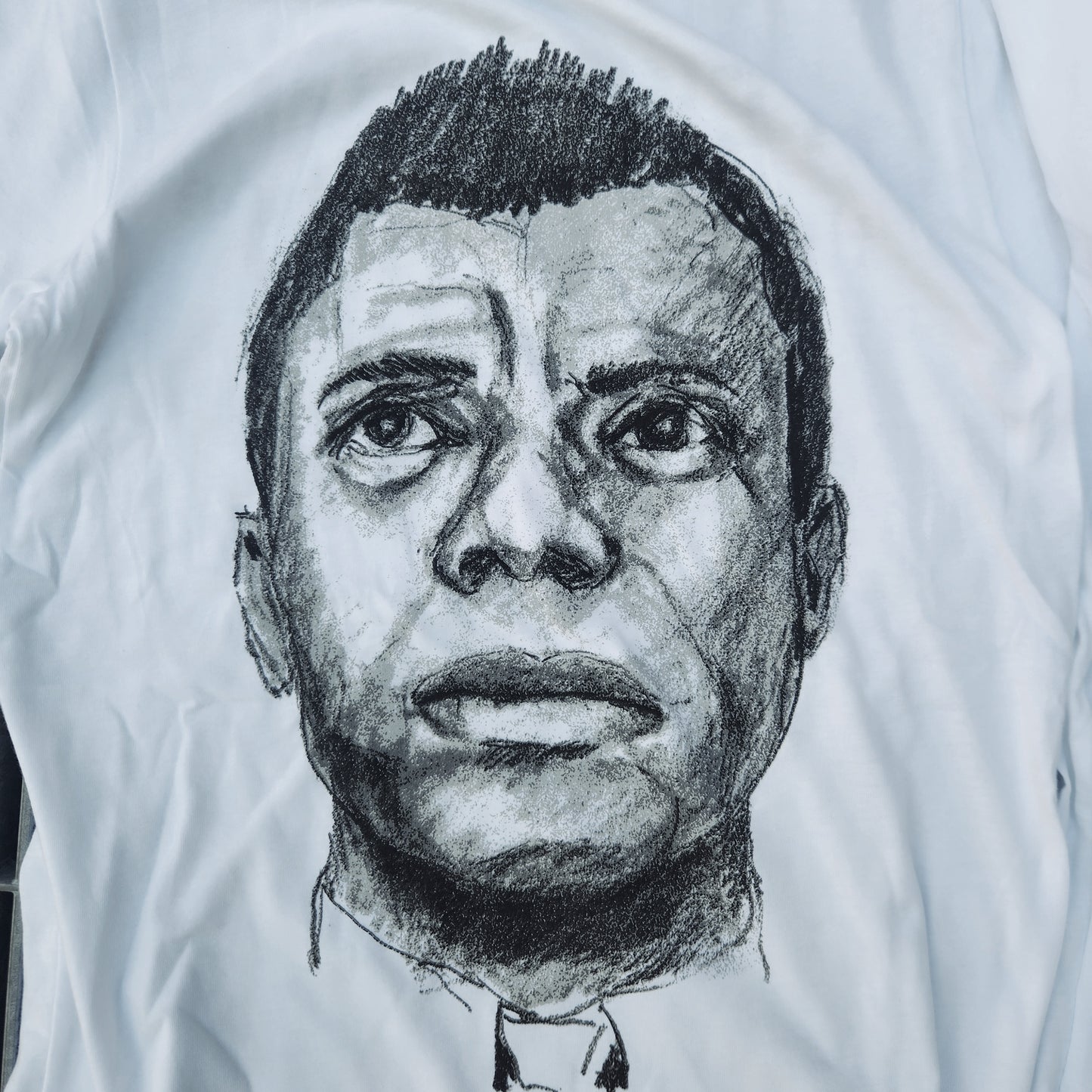 "Portrait of James Baldwin" 2024, Steve Locke Shirt