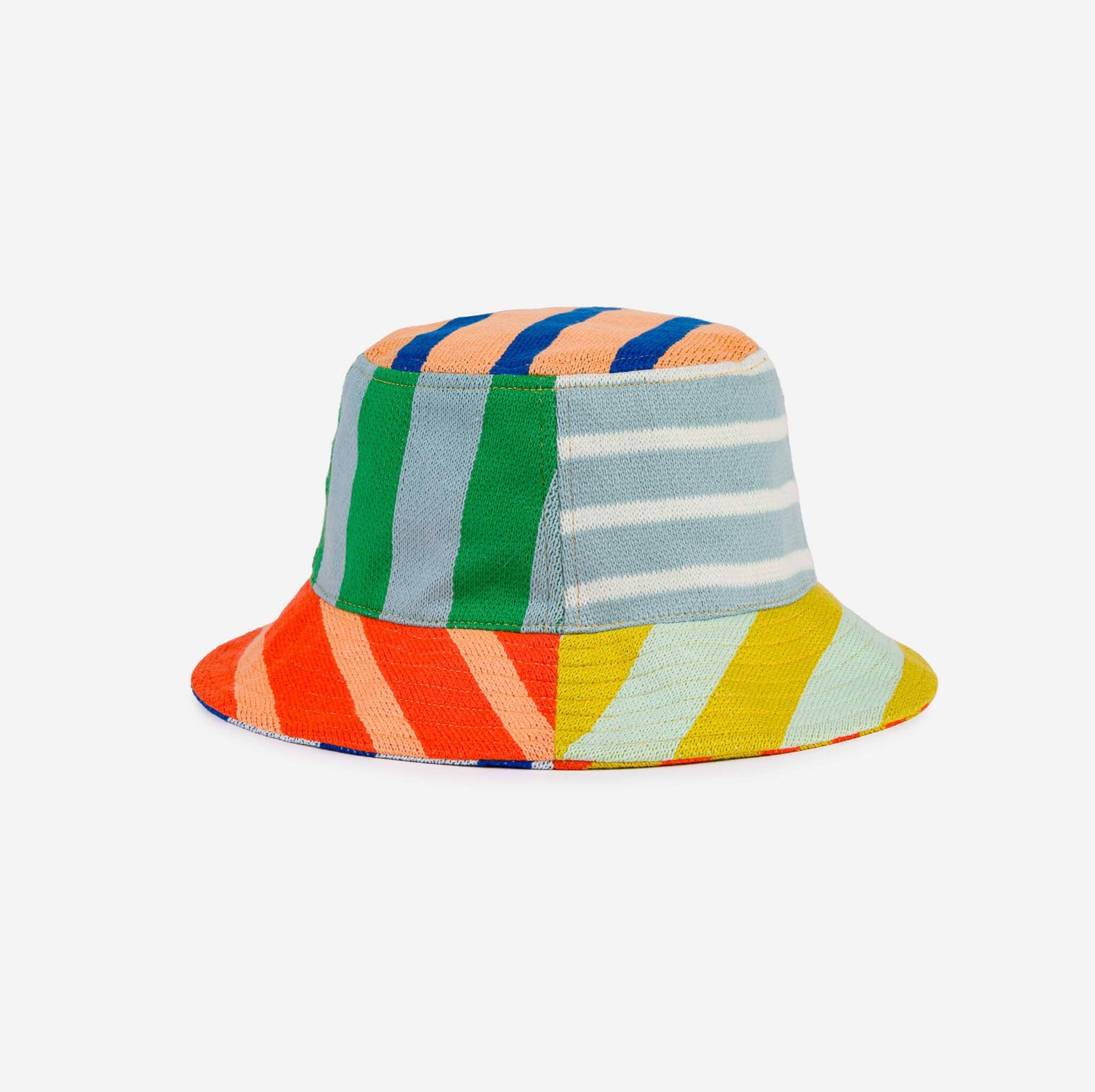 Patchwork Stripe Bucket Hat: Sport