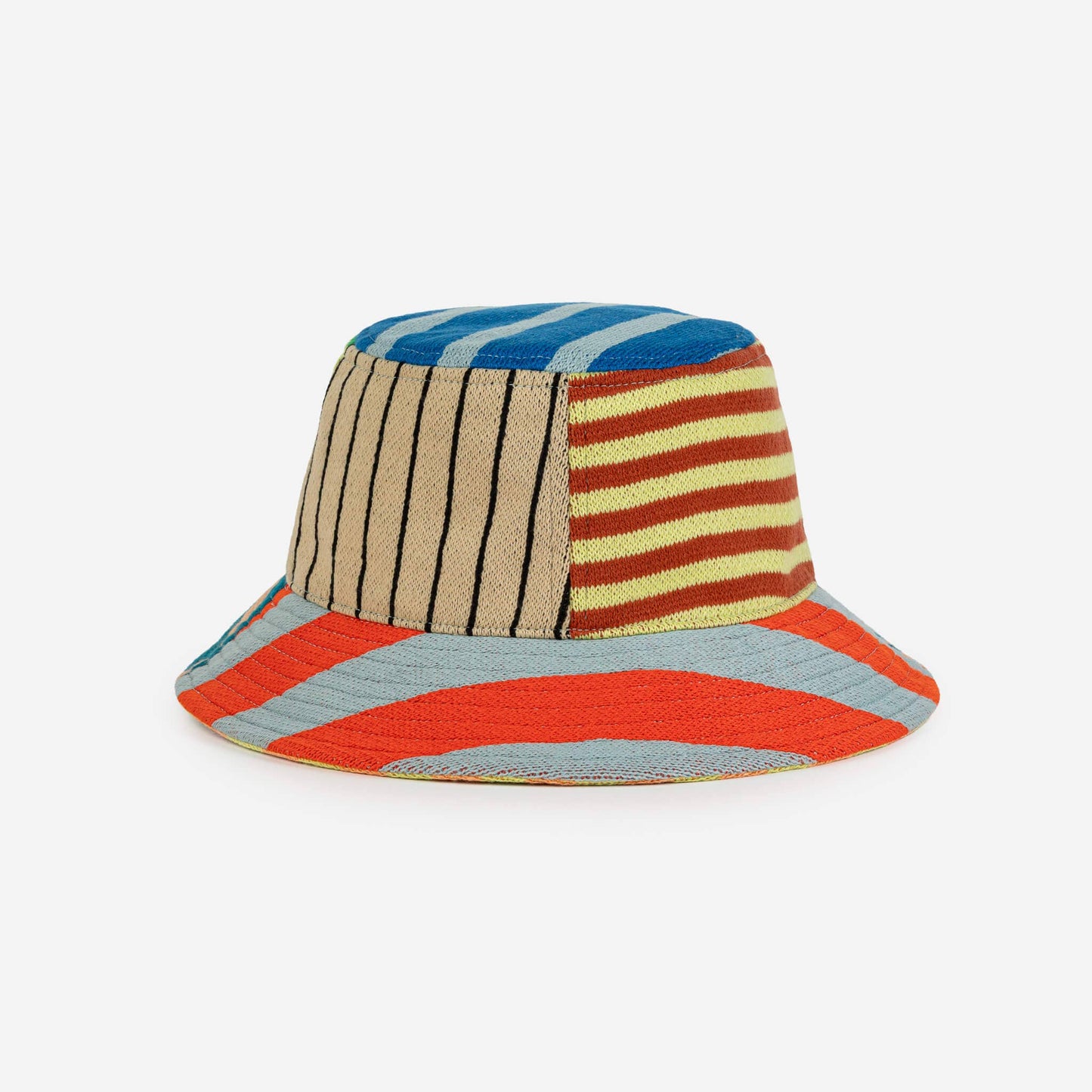 Patchwork Stripe Bucket Hat: Sport