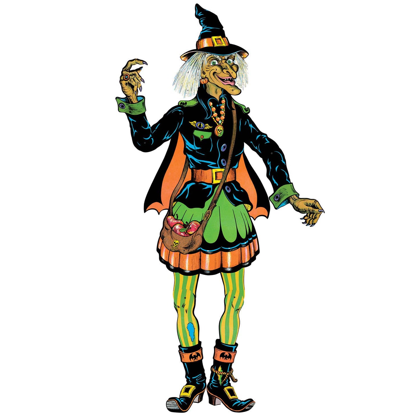 Vintage Halloween Jointed Witch 4' 9"