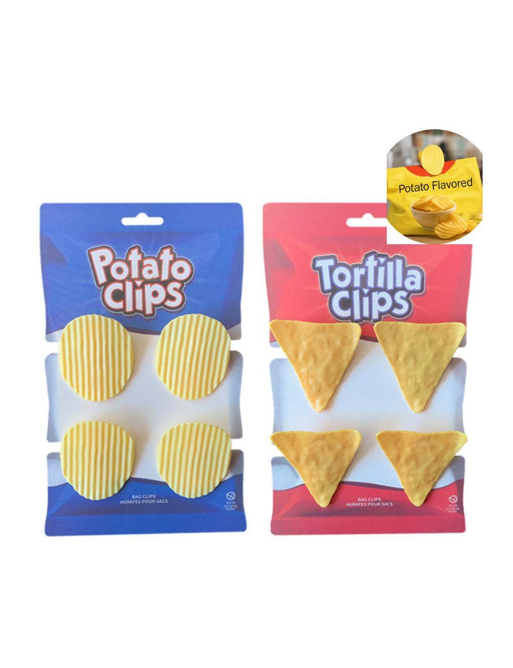 Potato or Tortilla Chip Bag Sealing Clips, 4-Pack: Potato
