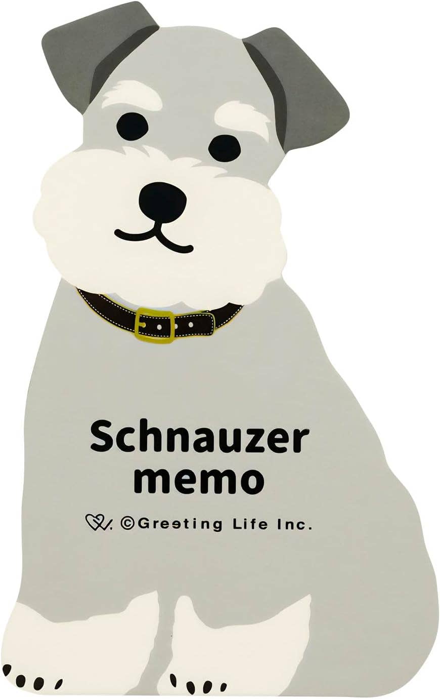 Greeting Life Animal Die-Cut Memo Schnauzer