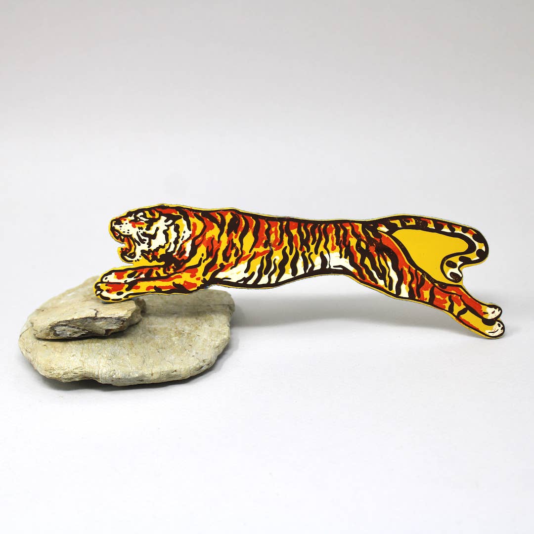Tiger Bookmark: Cream